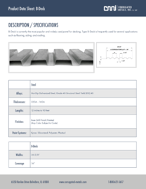 B-Deck Data Sheet Download