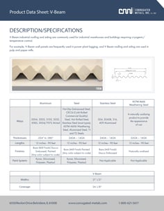 Product Data Sheets V-Beam 2-11-26